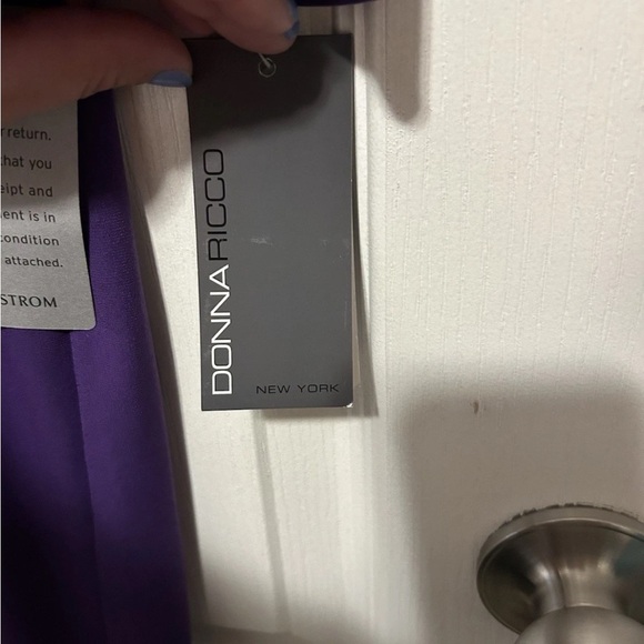 Donna Ricco NY Purple Draped Women's Dress NWT - Size 10 - Picture 7 of 14